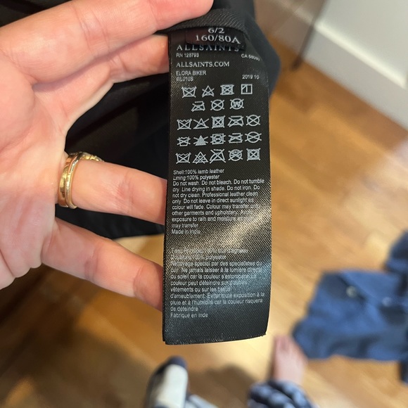 ❌ SOLD All Saints Leather Jacket - Picture 2 of 4